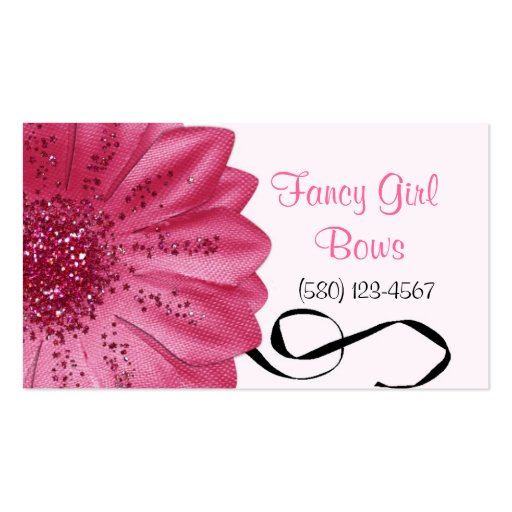 bows tutus cute business card classy chic sassy (front side)