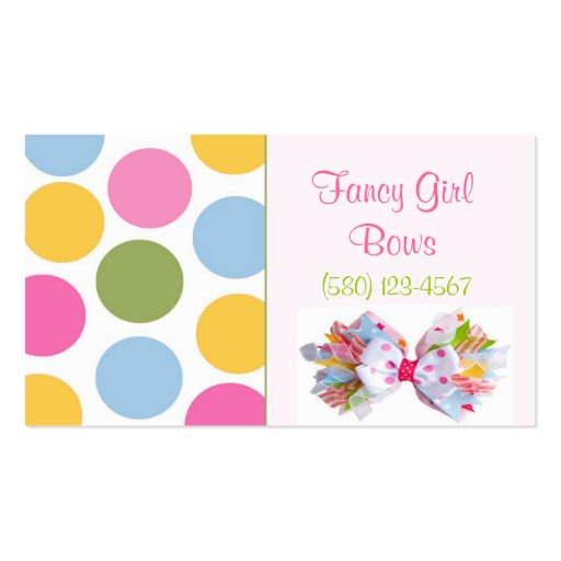 bows tutus cute business card classy chic sassy