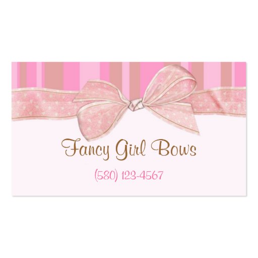 bows tutus cute business card classy chic sassy