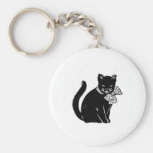 Bowtie Cat Key Chain