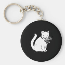 Bowtie Cat Keychain