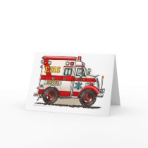 Box Ambulance EMS EMT Emergency Greeting Card
