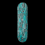 Box Junction in Cyan skateboards