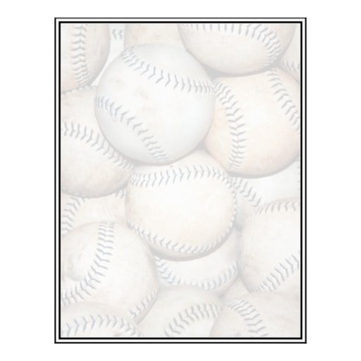 Box of Baseballs Custom Letterhead