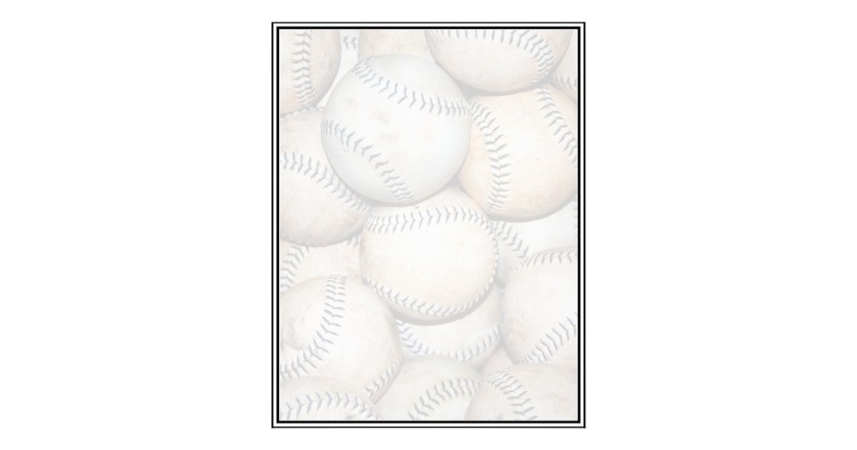 Box of Baseballs Letterhead Zazzle