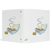 box of chicken nuggets 3 ring binder