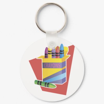 Box Of Crayons Key Chain