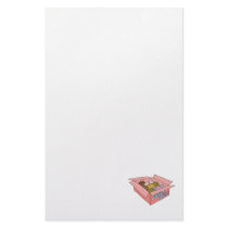 box of donut holes personalized stationery