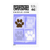 Box Paw Print Postage Stamp