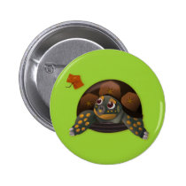 Box Turtle With Autumn Leaf buttons