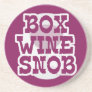 Box Wine Snob Beverage Coaster