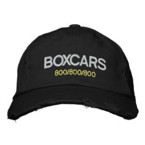 Boxcars! embroidered hats