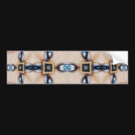 Boxed Blue Eyes Bumper Stickers