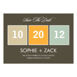 Boxed Calendar Save The Date Announcements (Gray)