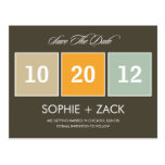 Boxed Calendar Save The Date Postcard (Gray)