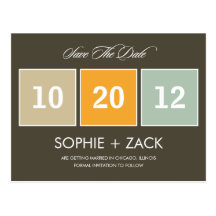 Boxed Calendar Save The Date Postcard (Gray)