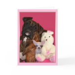 Boxer and Chihuahua greeting card