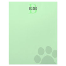 Boxer Breed Monogram Design Personalized Letterhead