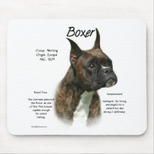 Boxer (brindle) History Design Mouse Pads