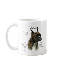 Boxer (brindle) History Design mugs