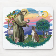 Boxer (brindle-natural ears) mouse pad