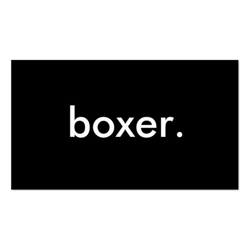 boxer. business card