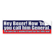 Boxer Call Him General Bumper Sticker