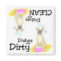 Boxer Chef Dishwasher Magnet