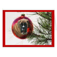 Boxer Christmas Card Ball