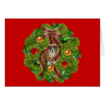 Boxer Christmas Card Wreath