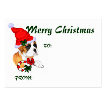 Boxer Christmas Gifts, Merry Christmas, TO:, FROM: business cards by DogsByDezign Boxer Christmas Gifts, Merry Christmas, TO:, FROM: business cards