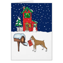 Boxer Christmas Mail Card