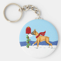 Boxer Christmas Mail keychains