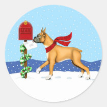 Boxer Christmas Mail stickers