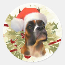 Boxer Christmas Stickers