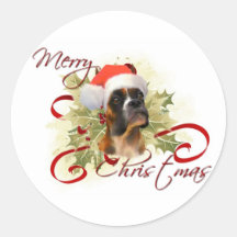 Boxer Christmas Stickers