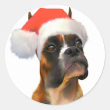 Boxer Christmas Stickers