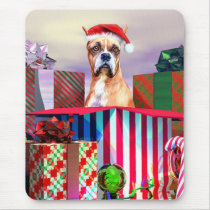 Boxer Christmas Surprise mousepads
