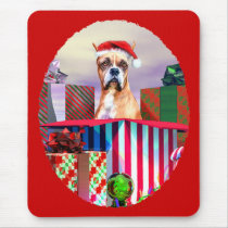 Boxer Christmas Surprise mousepads