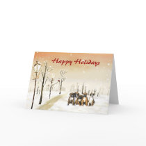 Boxer Christmas Urban Greeting Card