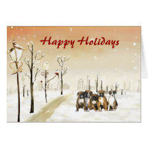 Boxer Christmas Urban Greeting Card