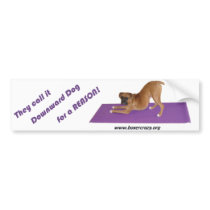 Boxer Crazy Bumpersticker - Yoga by BoxerCrazy Boxer Crazy Bumpersticker - Yoga