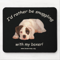 Boxer Crazy Mousepad - White by BoxerCrazy Boxer Crazy Mousepad - White