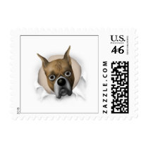 Boxer (Cropped) Busting Out - Customized postage by cartoondogs Boxer (Cropped) Busting Out - Customized postage