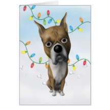 Boxer (Cropped) Christmas Greeting Cards