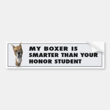 Boxer (Cropped) Honor Bumper Stickers