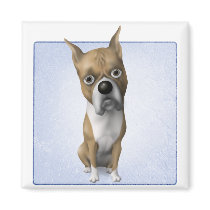 Boxer (Cropped) magnets by cartoondogs Boxer (Cropped) magnets