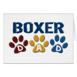 BOXER DAD Paw Print 1 Cards