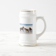 Boxer Doberman - Play Date at the Beach Coffee Mugs