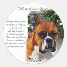 Boxer Dog Art Gifts Round Sticker